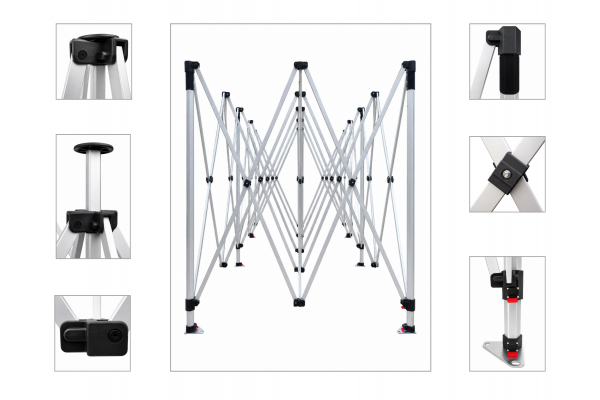Stelaż HEX40 3x6 ALUMINIUM